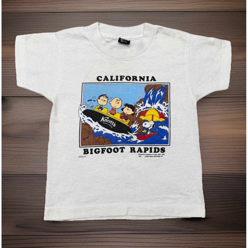 Snoopy Knotts Berry Farm T-Shirt Kids unisex 6-8 Vintage 90's